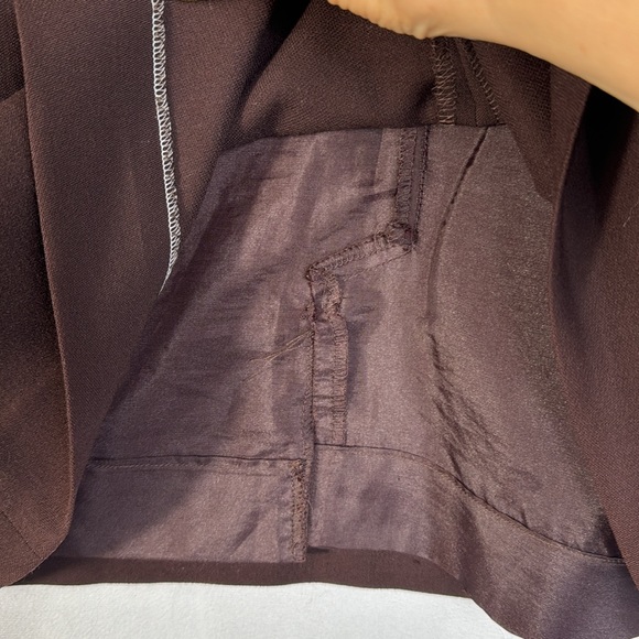 Laura Ashley Burgundy Wine Plum Wool Pencil Suit Skirt Size 8 Fits Small - Picture 4 of 8